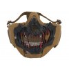 it tactical glory mask with 3d fangs ear protection tan 04