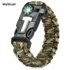 Náramek Paracord s kompasem, křesadlem, nožem a píšťalkou  airsoft