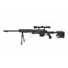Airsoft Sniper MB4411D + optika a dvojnožka - černá - WELL  Airsoft