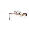 Airsoft Sniper L96D AW 338 (MB-08D TAN) + optika a dvojnožka - Well  Airsoft