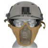 Maska ocelová v.2 s uchycením na helmu TAN - ACM