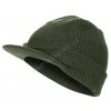 Čepice US SHIELD pletená s kšiltem ZELENÁ - MFH  Maskáče