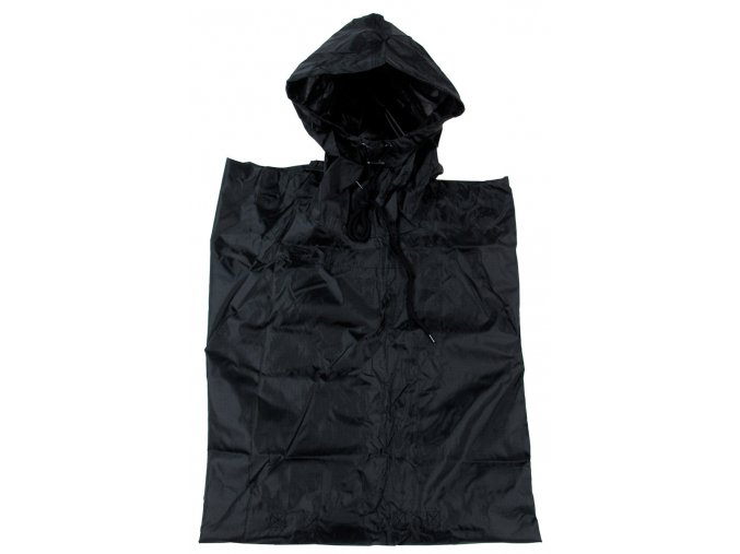 US pončo - poncho černý plášť 144 x 223 cm