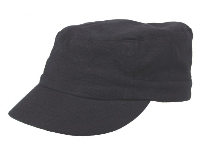 US polní čepice s kšiltem černá Rip Stop Elasti-Fit