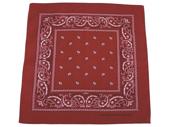 Šátek červeno-černá barva 55 x 55 cm bavlna