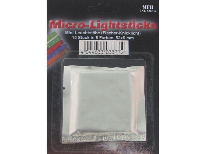 Svítící tyčka - chemické světlo mini (rybářský policajt do tmy) 10 ks