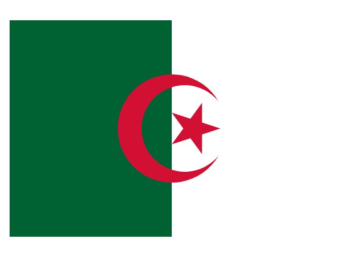 Vlajka Alžírska o velikosti 90 x 150 cm