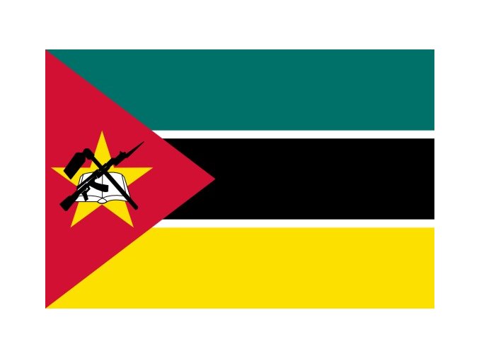 Vlajka Mosambiku o velikosti 90 x 150 cm