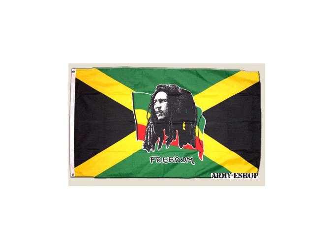 Vlajka Bob Marley o velikosti 90 x 150 cm