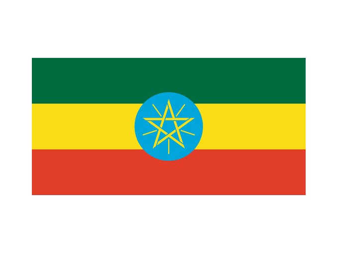 Vlajka Etiopie o velikosti 90 x 150 cm