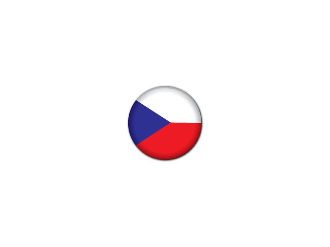Placka vlajka Česká republika 25 mm