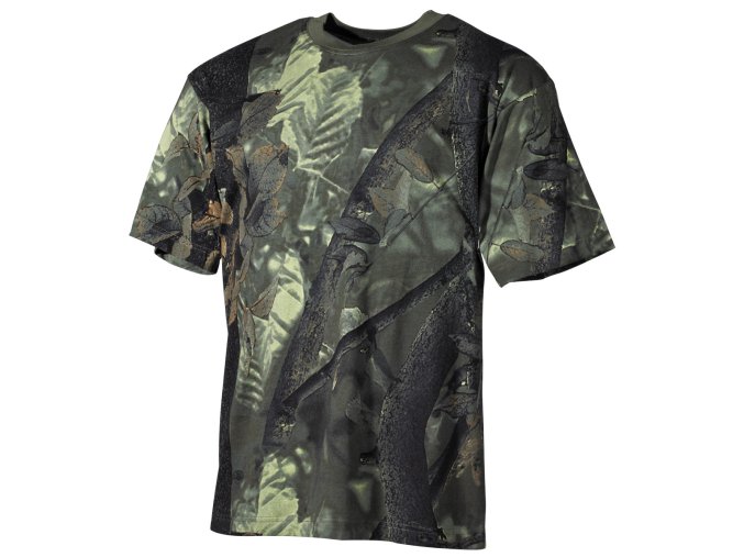 US Tričko lovec 3D camo zelený