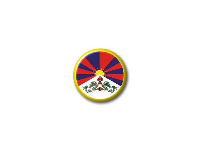 Placka vlajka Tibet 25 mm