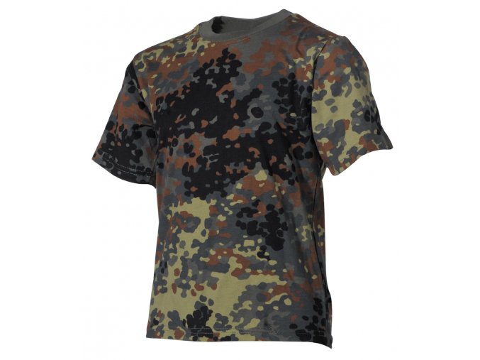 Dětské tričko flecktarn krátký rukáv