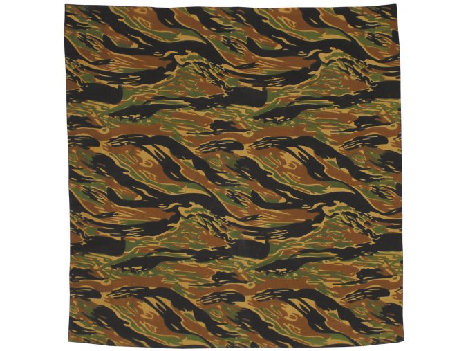 Šátek tiger stripe 55 x 55 cm bavlna