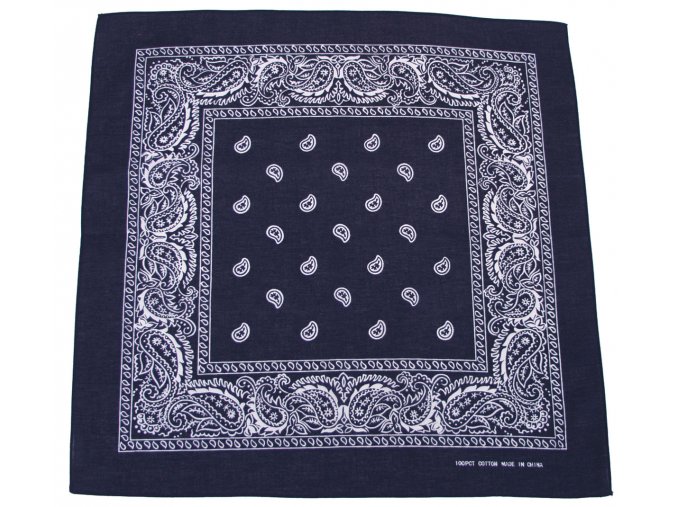 Šátek námořní modř-bílá 55 x 55 cm bavlna