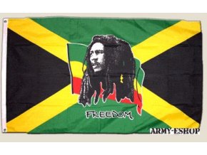 Vlajka Bob Marley o velikosti 90 x 150 cm