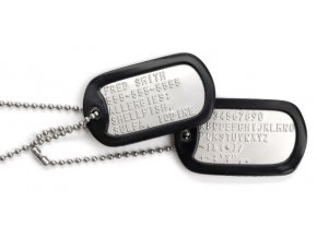 US Army DOG TAG nerez s ražbou