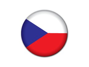 Placka vlajka Česká republika 25 mm