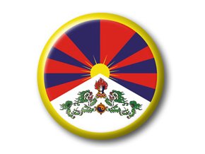 Placka vlajka Tibet 25 mm