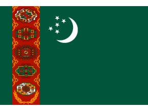 Vlajka Turkmenistán o velikosti 90 x 150 cm
