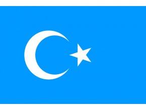 Vlajka Východní Turkestán (Ujgursko) o velikosti 90 x 150 cm
