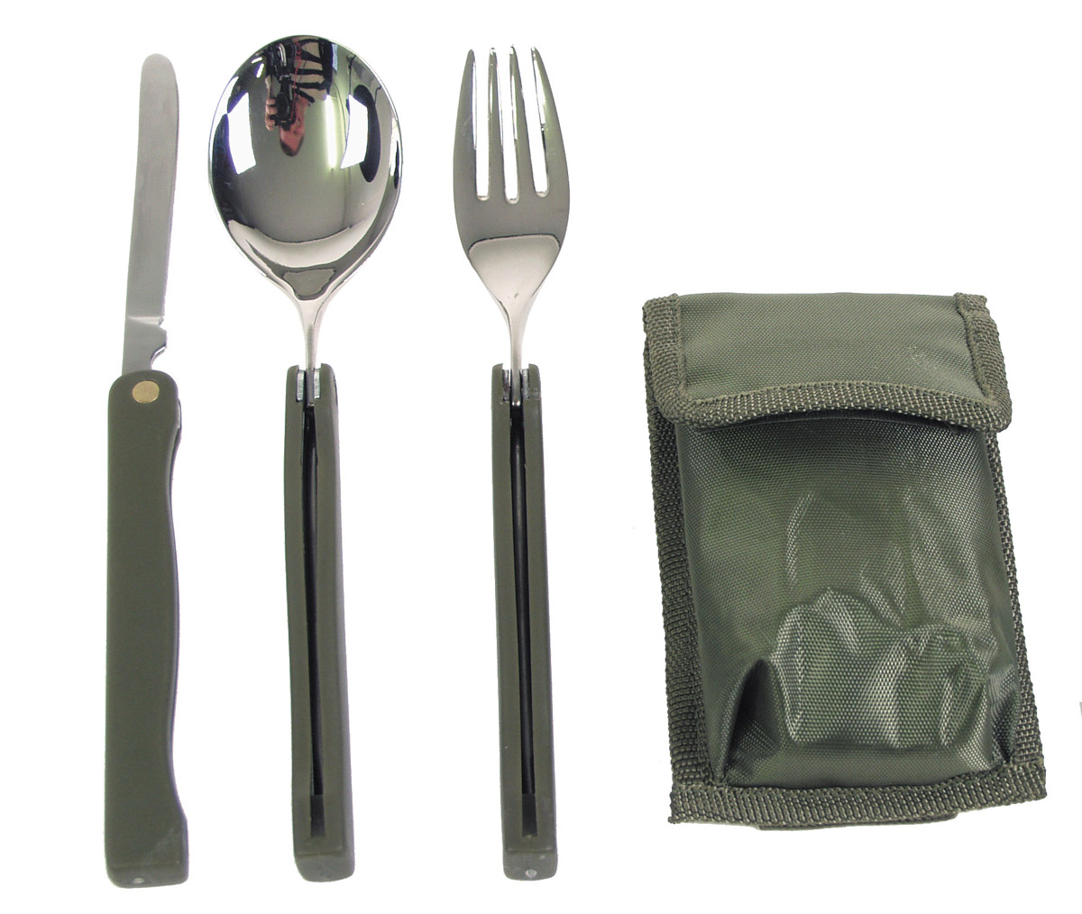 Příbor "Camping" oliv otevírací vč. taštičky