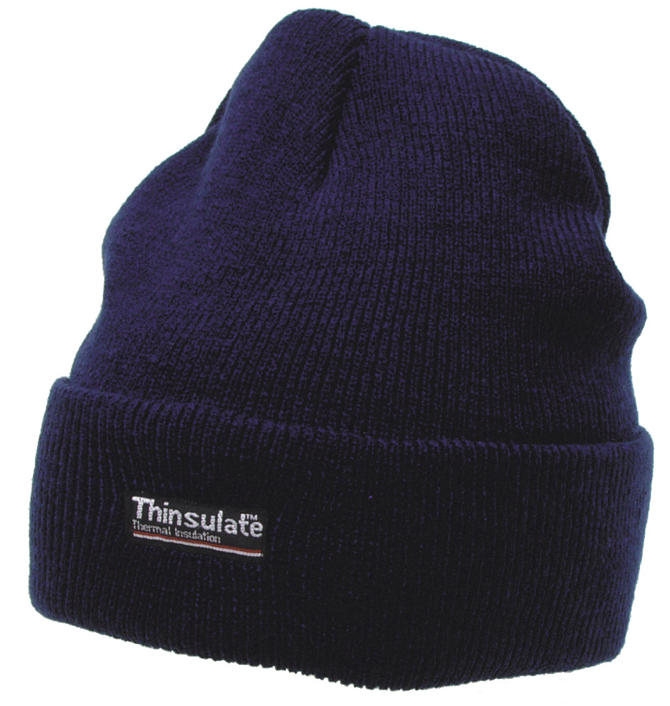 Čepice ohrnovací Acryl pletená krátká modrá Thinsulate