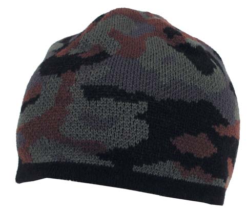 Čepice Acryl jemně pletená tarn-černá