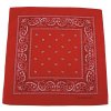 Šátek červeno-bílá barva 55 x 55 cm bavlna
