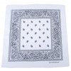 Šátek bílo-černá barva 55 x 55 cm bavlna