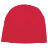 Pletená čepice BEANIE červená jemně pletená Acryl krátká