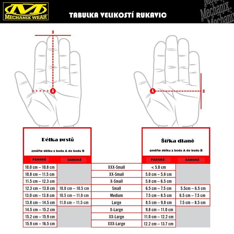 výběr taktických rukavic a velikosti
