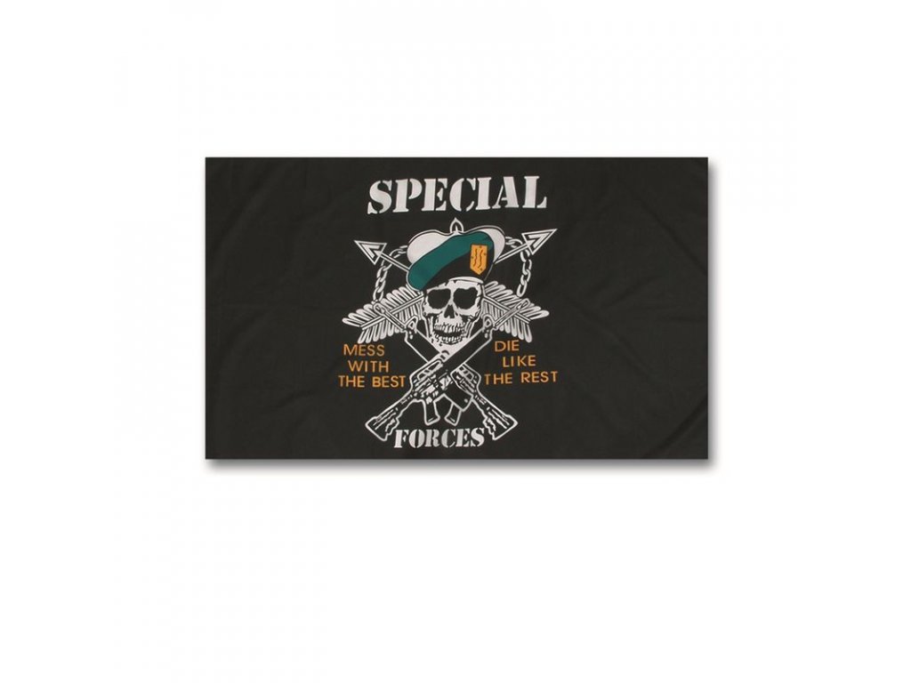 Vlajka MIL-TEC s motivem SPECIAL FORCES