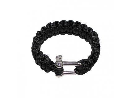 Náramek Max-Fuchs Paracord 23 mm (kov.spona) Černý