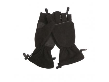 Rukavice MIL-TEC Fleece s chlopní černé