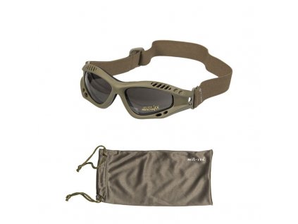 Brýle MIL-TEC Commando Air Olive - kouřová skla
