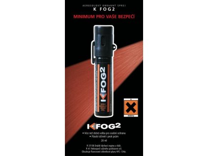 Pepřový obranný sprej K-FOG2 aerosolový 20 ml s klipem