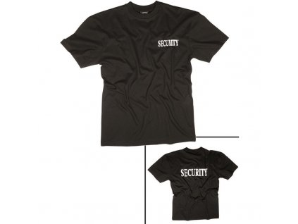 Tričko MIL-TEC krátký rukáv Security černé