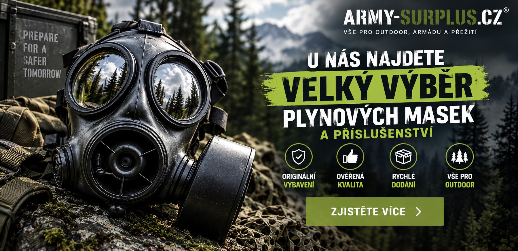 U nás najdete největší výběr plynových masek
