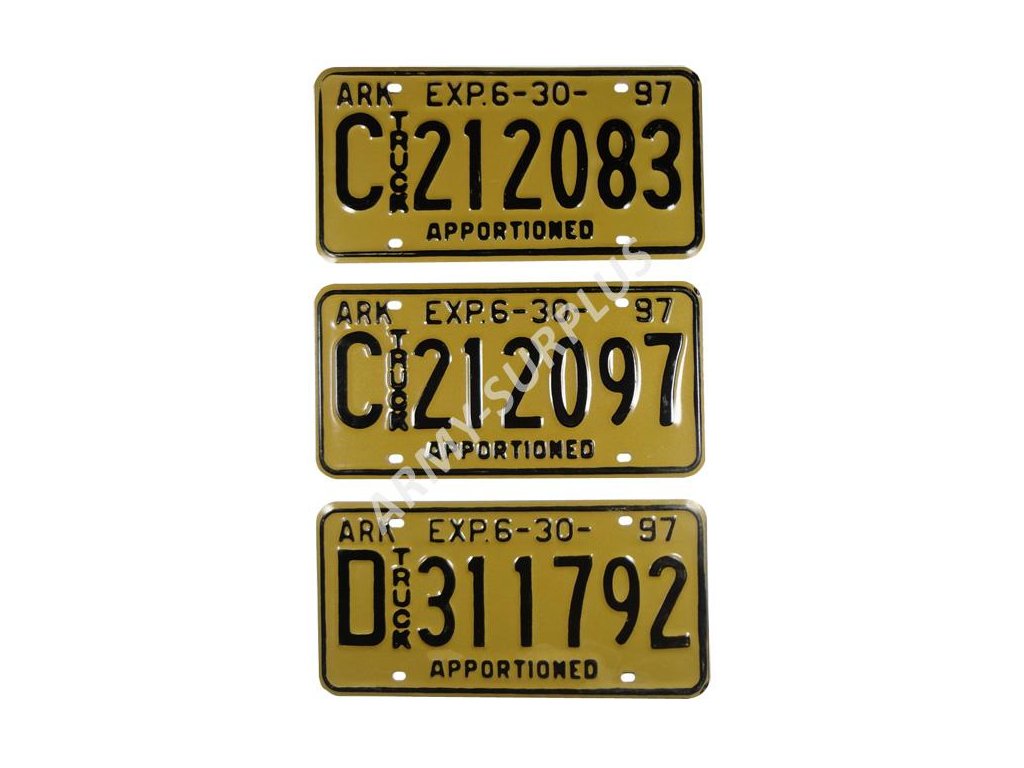 Poznávací značky na auto (License Plates) USA 1997