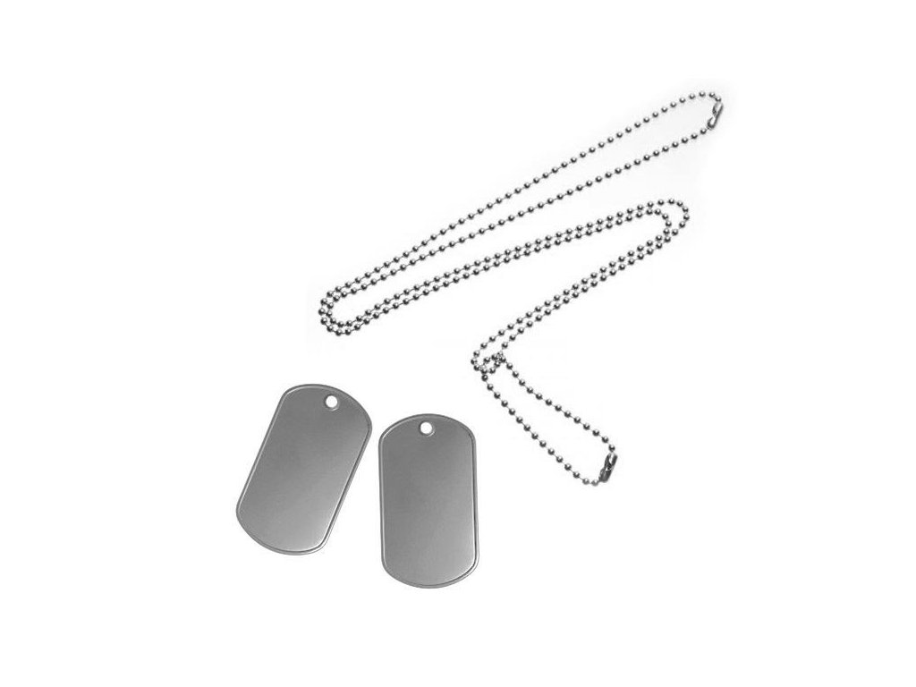 Identifikační známky ID US Dog Tags originál stříbrné