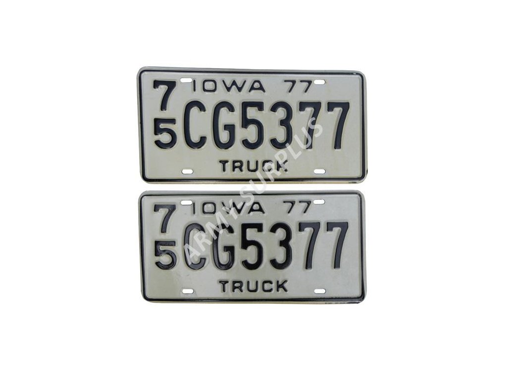 Poznávací značka na auto (License Plates) USA Iowa truck2 kusy