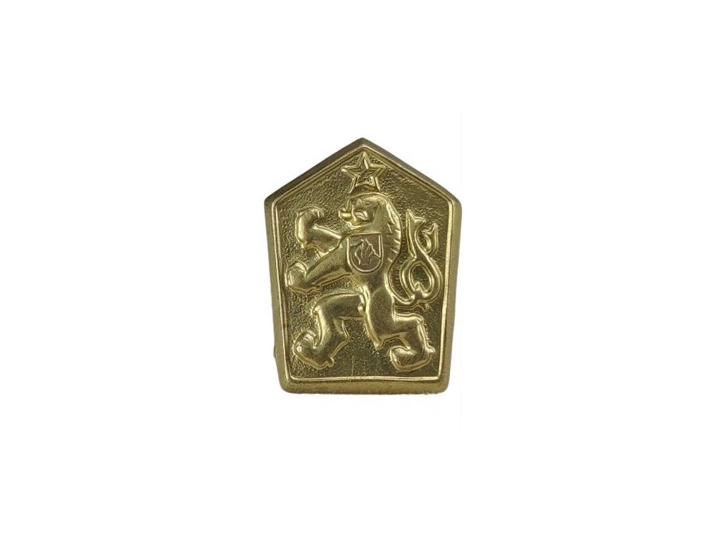 Odznak lev ČSLA zlatý na čepici originál