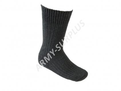 Ponožky Army Socks zimní pletené žebrované šedé