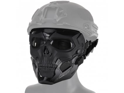 Maska celoobličejová lebka černá Skull Messenger Mask Black Kombat® Tactical