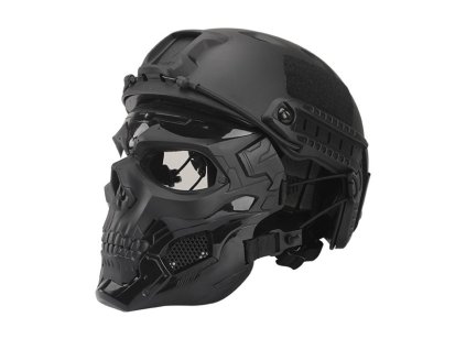 Maska celoobličejová lebka černá Skull Messenger Mask Black Kombat® Tactical
