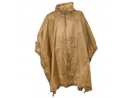 Pončo nepromokavá pláštěnka Poncho US RipStop MFH® Coyote