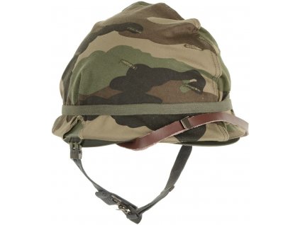 Helma US M1 Woodland kompletní dvoudílná přilba včetně obalu a elastického popruhu