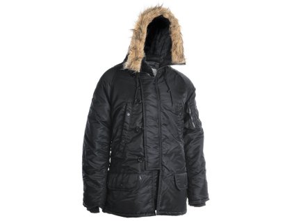 Bunda N3B Parka Aljaška zimní dlouhá černá Mil-Tec®